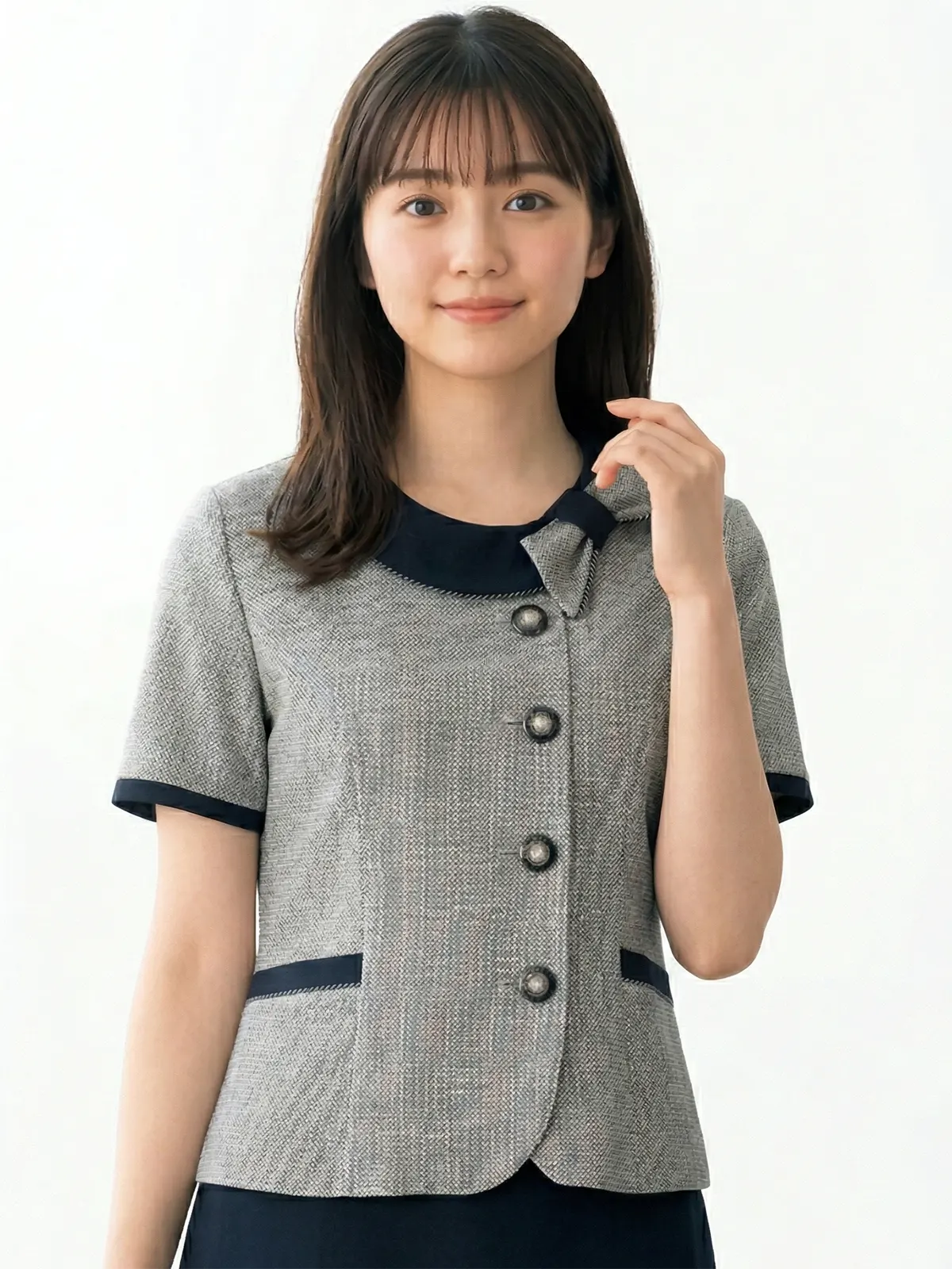 26770-8 オーバーブラウス グレー